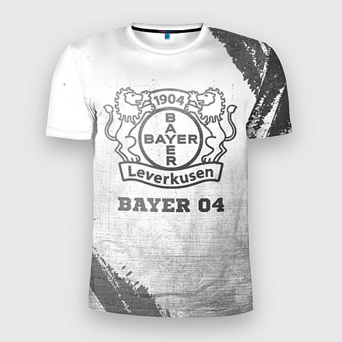 Мужская спорт-футболка Bayer 04 - white gradient / 3D-принт – фото 1