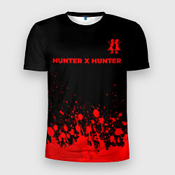 Мужская спорт-футболка Hunter x Hunter - red gradient посередине