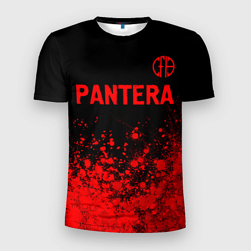 Мужская спорт-футболка Pantera - red gradient посередине / 3D-принт – фото 1