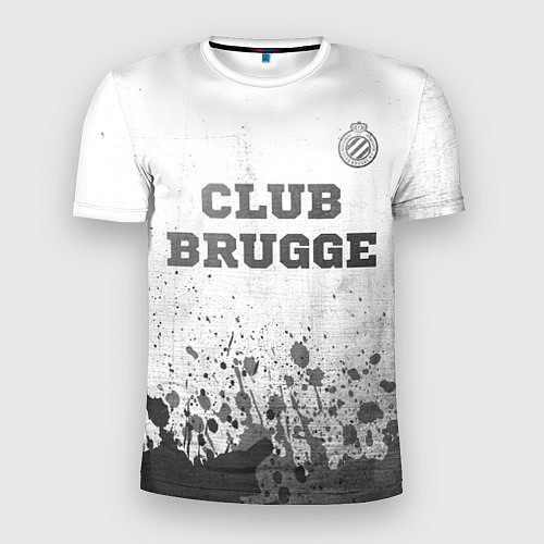 Мужская спорт-футболка Club Brugge - white gradient посередине / 3D-принт – фото 1