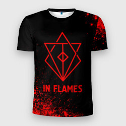 Мужская спорт-футболка In Flames - red gradient