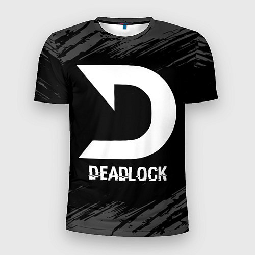 Мужская спорт-футболка Deadlock glitch на темном фоне / 3D-принт – фото 1