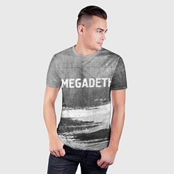 Футболка спортивная мужская Megadeth - grey gradient посередине, цвет: 3D-принт — фото 2