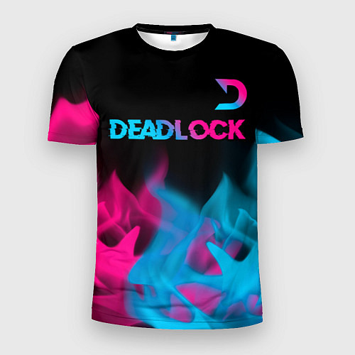 Мужская спорт-футболка Deadlock - neon gradient посередине / 3D-принт – фото 1