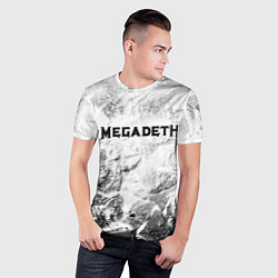 Футболка спортивная мужская Megadeth white graphite, цвет: 3D-принт — фото 2