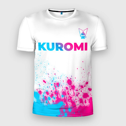 Мужская спорт-футболка Kuromi neon gradient style посередине / 3D-принт – фото 1