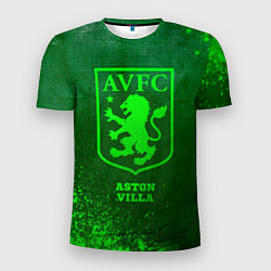 Футболка спортивная мужская Aston Villa - green gradient, цвет: 3D-принт