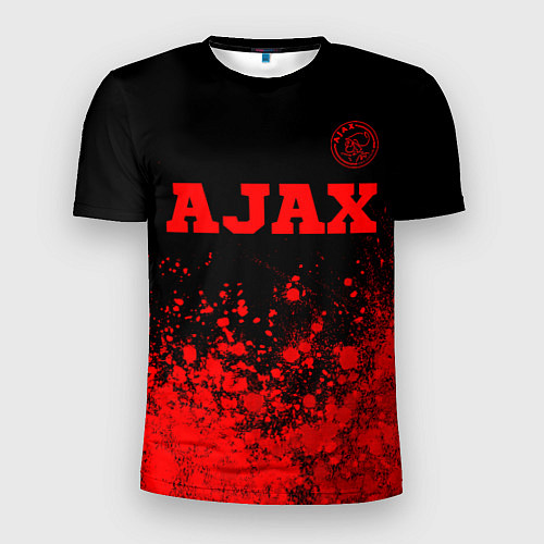 Мужская спорт-футболка Ajax - red gradient посередине / 3D-принт – фото 1