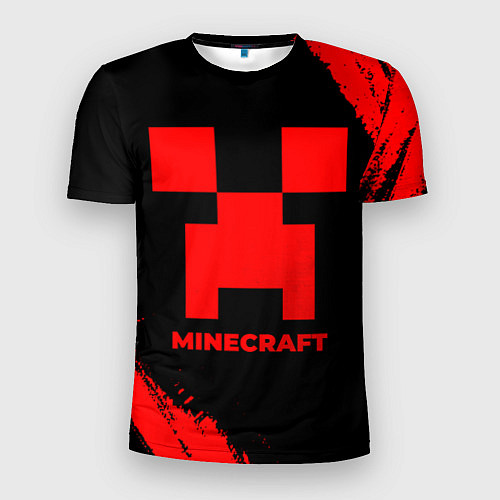 Мужская спорт-футболка Minecraft - red gradient / 3D-принт – фото 1
