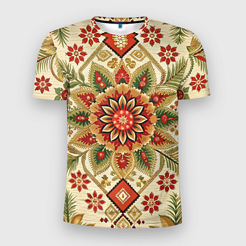 Мужская спорт-футболка Стиль советского ковра узоры и орнамент / 3D-принт – фото 1
