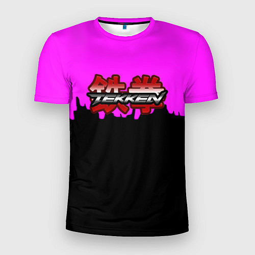 Мужская спорт-футболка Tekken розовая геометрия / 3D-принт – фото 1