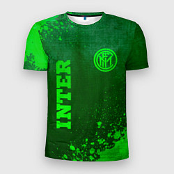 Мужская спорт-футболка Inter - green gradient вертикально