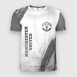 Футболка спортивная мужская Manchester United - white gradient вертикально, цвет: 3D-принт