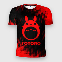 Мужская спорт-футболка Totoro - red gradient