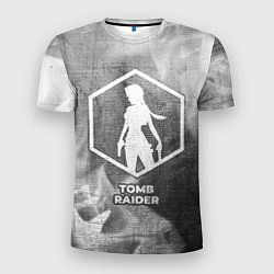 Мужская спорт-футболка Tomb Raider - grey gradient