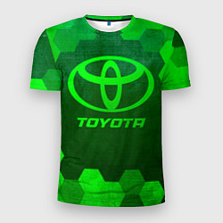 Мужская спорт-футболка Toyota - green gradient