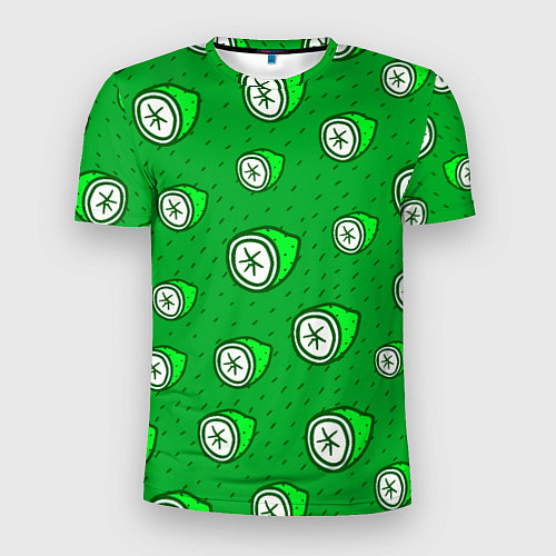 Мужская спорт-футболка Лимонный паттерн / 3D-принт – фото 1