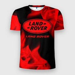 Мужская спорт-футболка Land Rover - red gradient