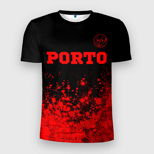 Мужская спорт-футболка Porto - red gradient посередине / 3D-принт – фото 1