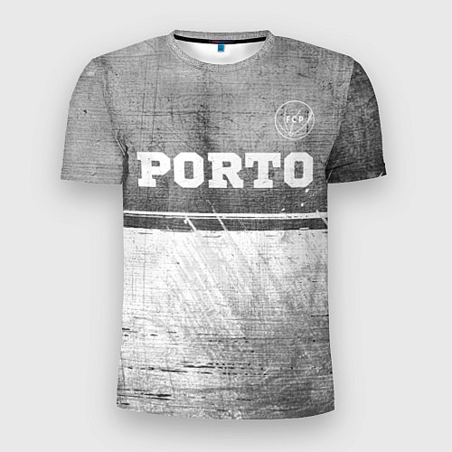 Мужская спорт-футболка Porto - grey gradient посередине / 3D-принт – фото 1