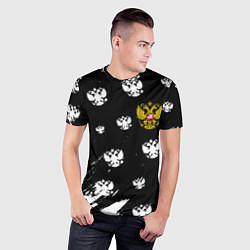 Футболка спортивная мужская Герб РФ паттерн, цвет: 3D-принт — фото 2