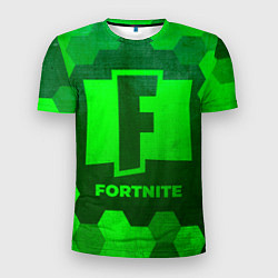 Мужская спорт-футболка Fortnite - green gradient