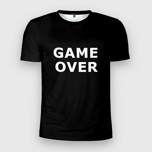 Мужская спорт-футболка Game over white logo / 3D-принт – фото 1