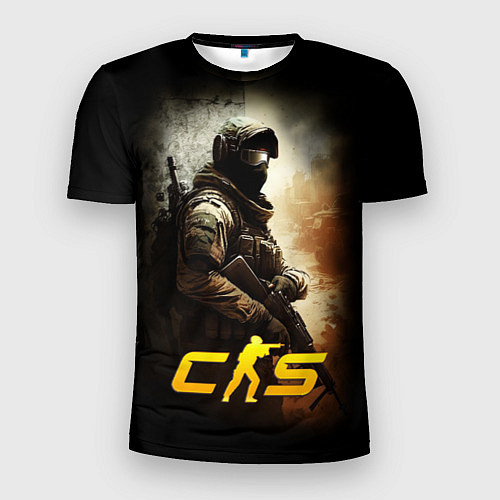 Мужская спорт-футболка CS спецназовец / 3D-принт – фото 1