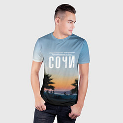 Футболка спортивная мужская Курортный Сочи, цвет: 3D-принт — фото 2