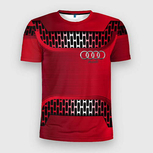 Мужская спорт-футболка Audi metal steel / 3D-принт – фото 1