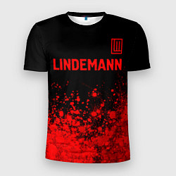 Футболка спортивная мужская Lindemann - red gradient посередине, цвет: 3D-принт