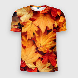 Футболка спортивная мужская Осенние кленовые листья, цвет: 3D-принт