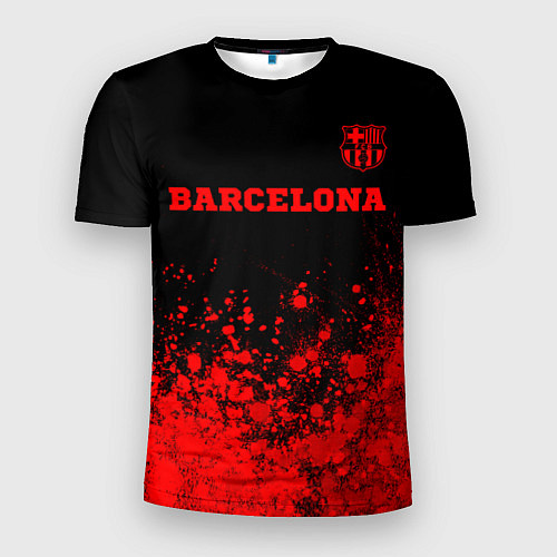 Мужская спорт-футболка Barcelona - red gradient посередине / 3D-принт – фото 1