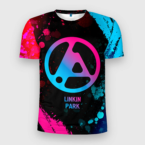 Мужская спорт-футболка Linkin Park 2024 - neon gradient / 3D-принт – фото 1