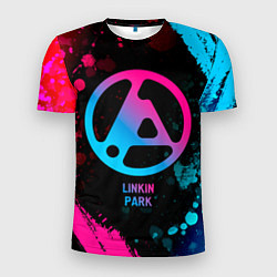 Мужская спорт-футболка Linkin Park 2024 - neon gradient