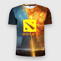 Футболка спортивная мужская DOTA 2 лес эльфов, цвет: 3D-принт