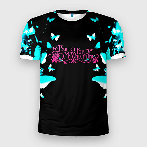 Мужская спорт-футболка Bullet for my valentine бабочки / 3D-принт – фото 1