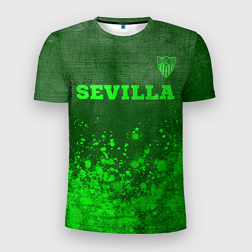 Мужская спорт-футболка Sevilla - green gradient посередине / 3D-принт – фото 1