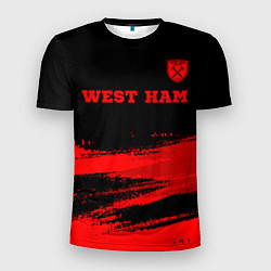 Мужская спорт-футболка West Ham - red gradient посередине