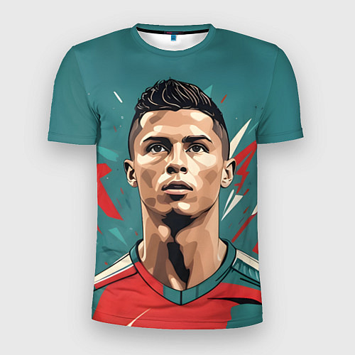 Мужская спорт-футболка Футболист Рональдо / 3D-принт – фото 1