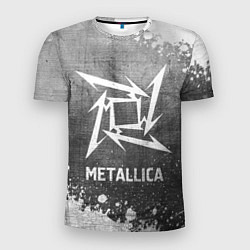 Мужская спорт-футболка Metallica - grey gradient