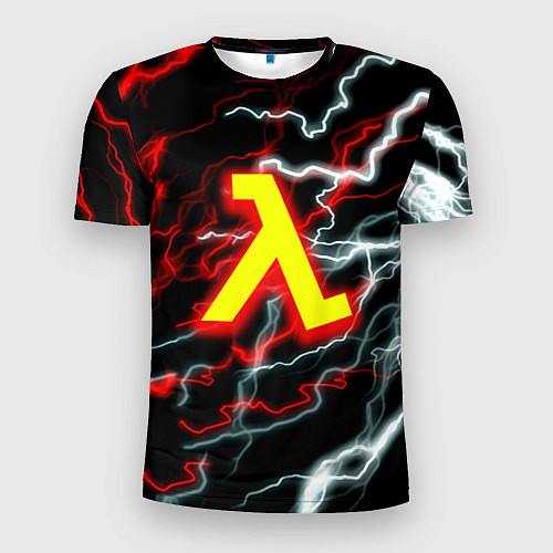 Мужская спорт-футболка Half life storm logo / 3D-принт – фото 1