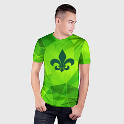 Футболка спортивная мужская Saints Row green poly, цвет: 3D-принт — фото 2