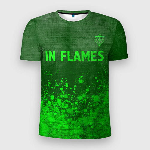 Мужская спорт-футболка In Flames - green gradient посередине / 3D-принт – фото 1