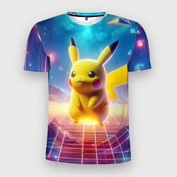 Футболка спортивная мужская Funny Pikachu - vaporwave, цвет: 3D-принт