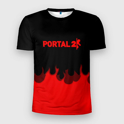 Мужская спорт-футболка Portal fire abstraction / 3D-принт – фото 1