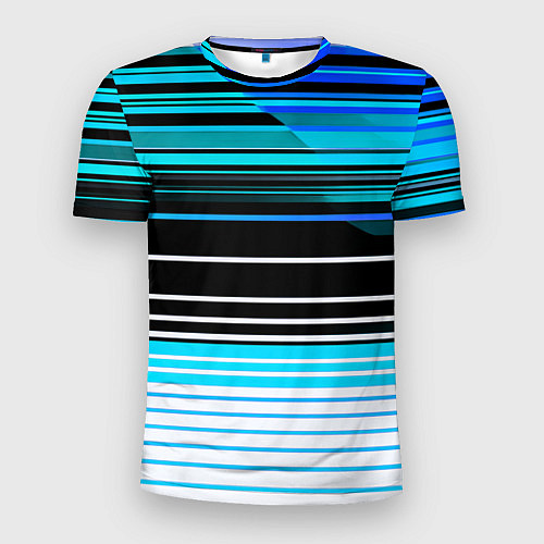 Мужская спорт-футболка Разноцветные вертикальные линии / 3D-принт – фото 1