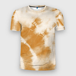 Футболка спортивная мужская Коричневый тай дай, цвет: 3D-принт