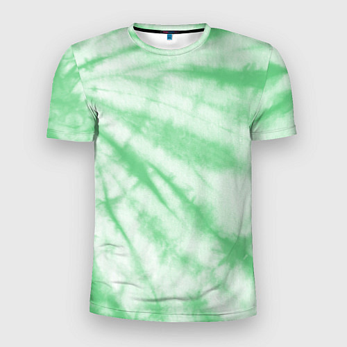 Мужская спорт-футболка Салатовый тай дай / 3D-принт – фото 1