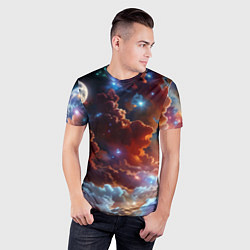 Футболка спортивная мужская Космические звезды, цвет: 3D-принт — фото 2